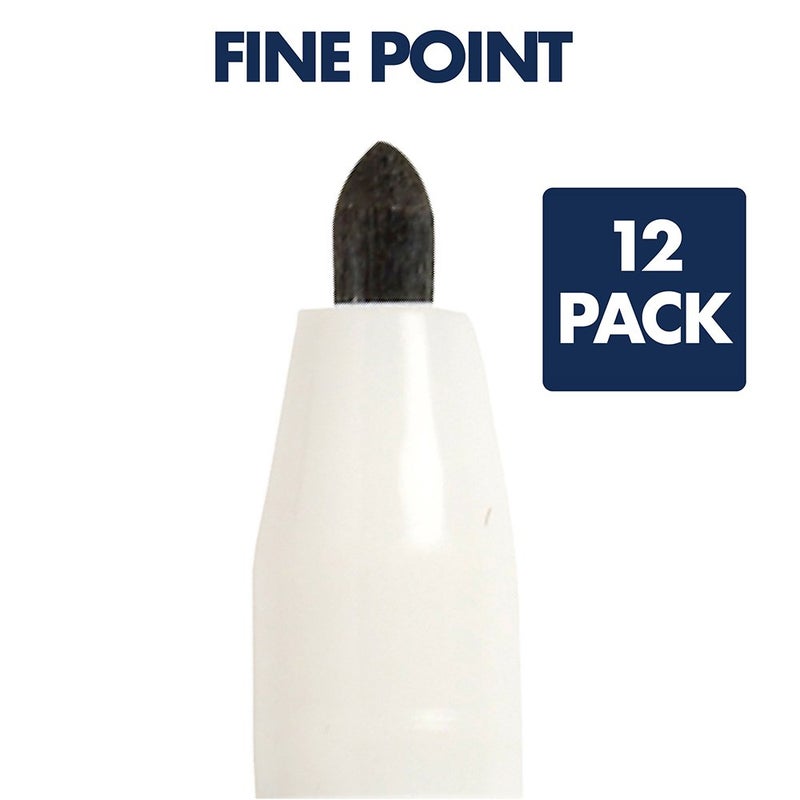 Quartet Dry Erase Markers, Whiteboard Markers, Fine Tip, ReWritables, Mini, Magnetic, Black, 12 Pack (48170) - Image 4